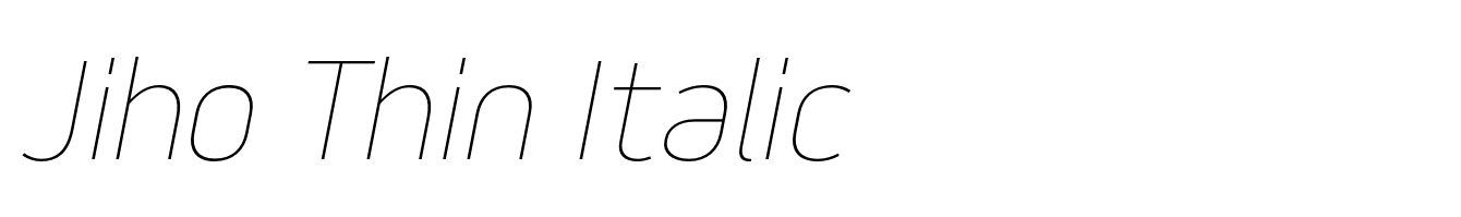 Jiho Thin Italic